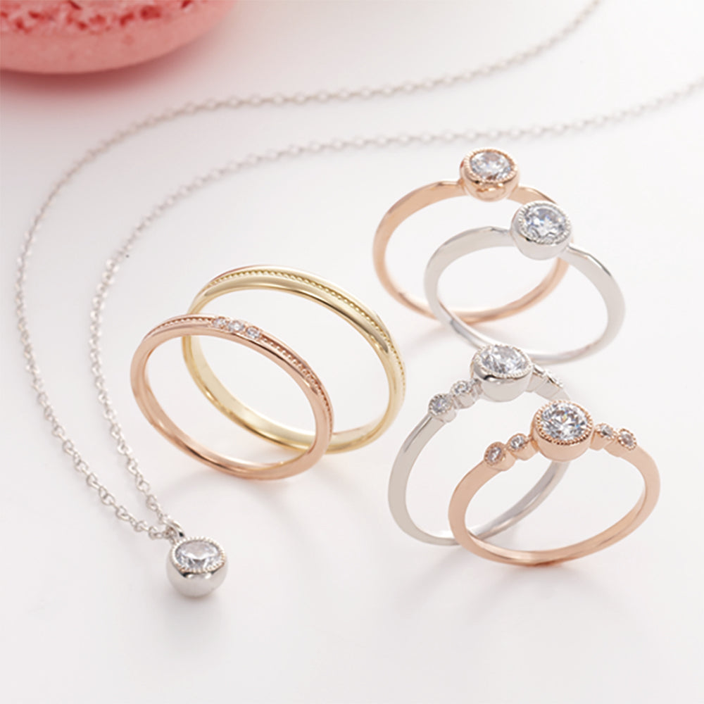 SMILE いつまでも幸せに MarriPre エンゲージリング【ダイヤ】