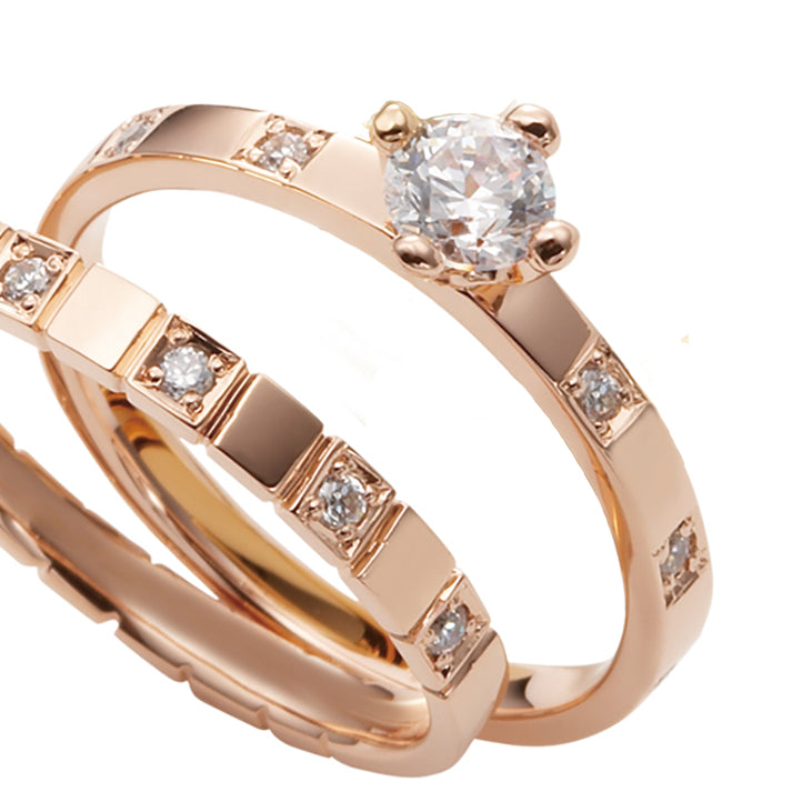 ETERNAL 永遠 MarriPre エンゲージリング K18PG 4psメレー【ダイヤ】