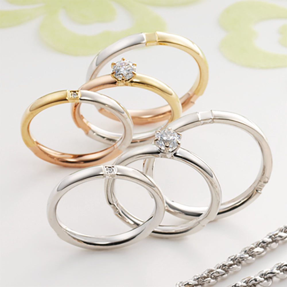 TRNITY 三位一体 MarriPre マリッジリング K18WG•YG•PG