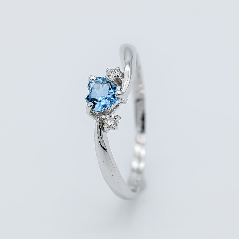 K18WGアクアマリンR