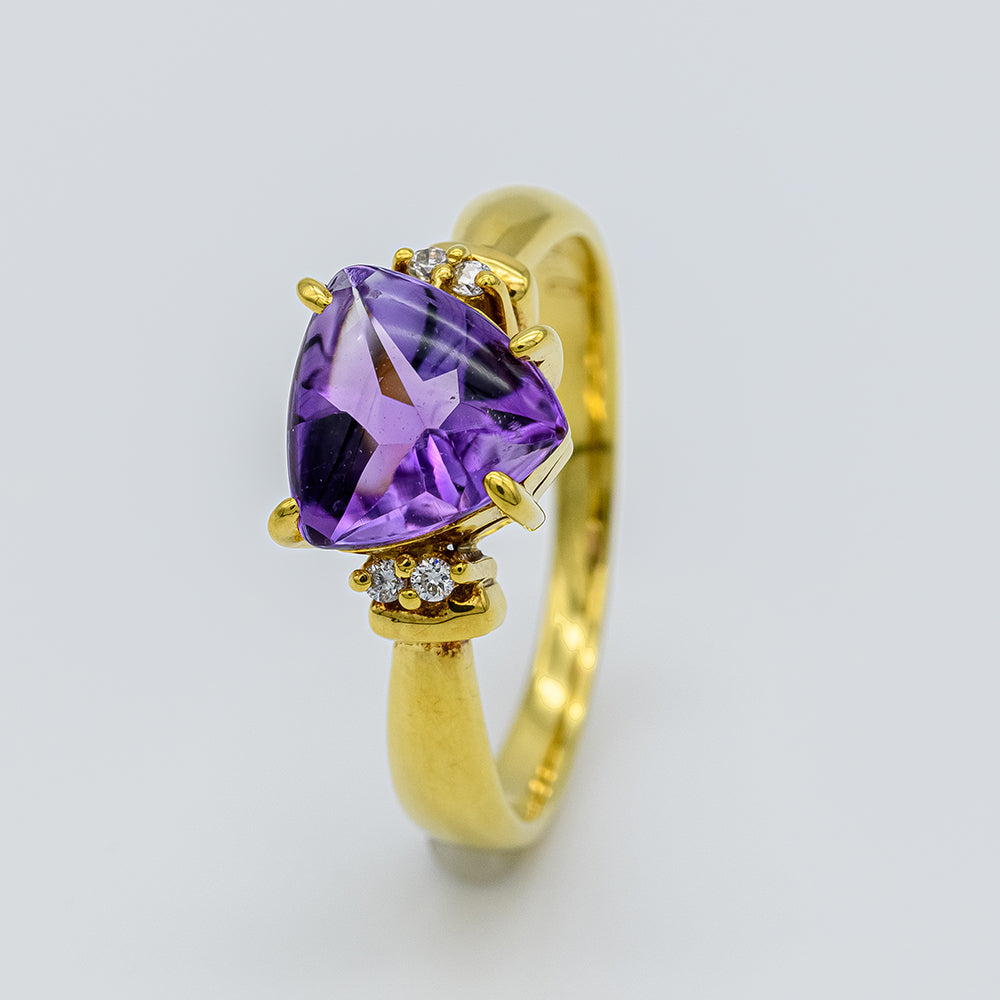 K18アメジストダイアR