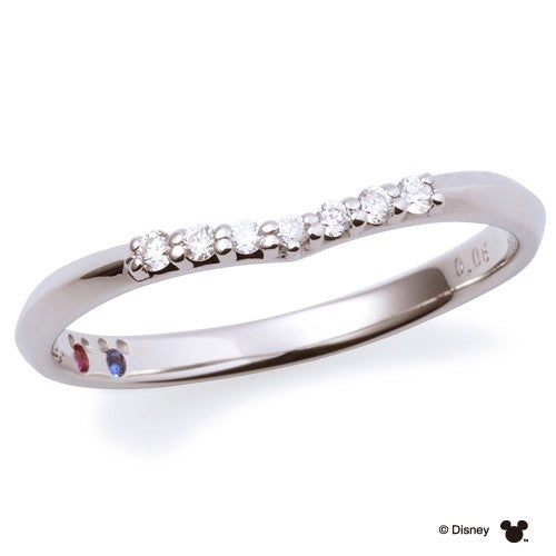 Disneyマリッジ リング 隠れミッキー PT950 【ダイア】DI-7061104512