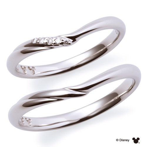 Disneyマリッジ リング 隠れミッキー PT950【ダイア】 DI-7061104551