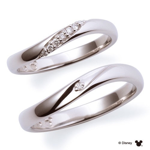 Disneyマリッジ リング 隠れミッキー PT950 【ダイア】DI-7061117021