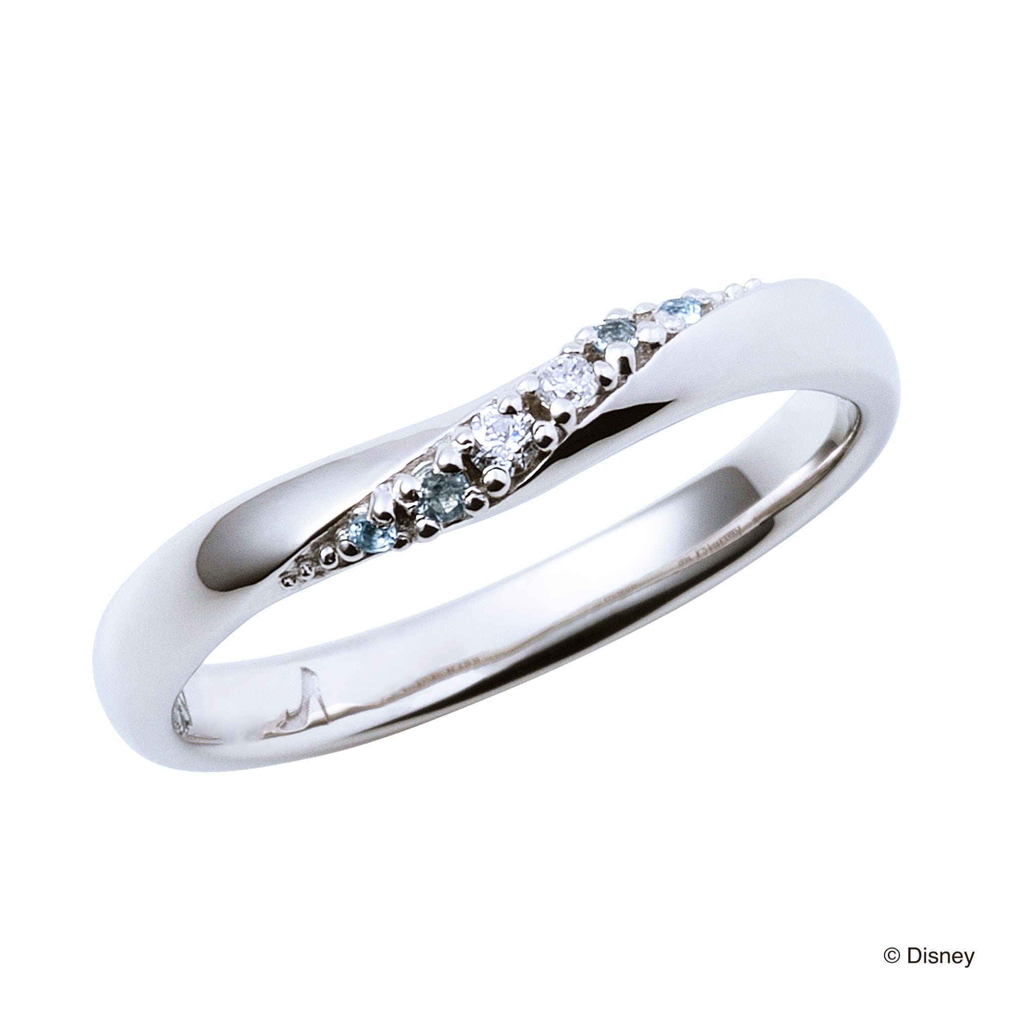 Disney プリンセス シンデレラ【ダイア】マリッジリング DI-7061117031 PT950(レディースのみ)
