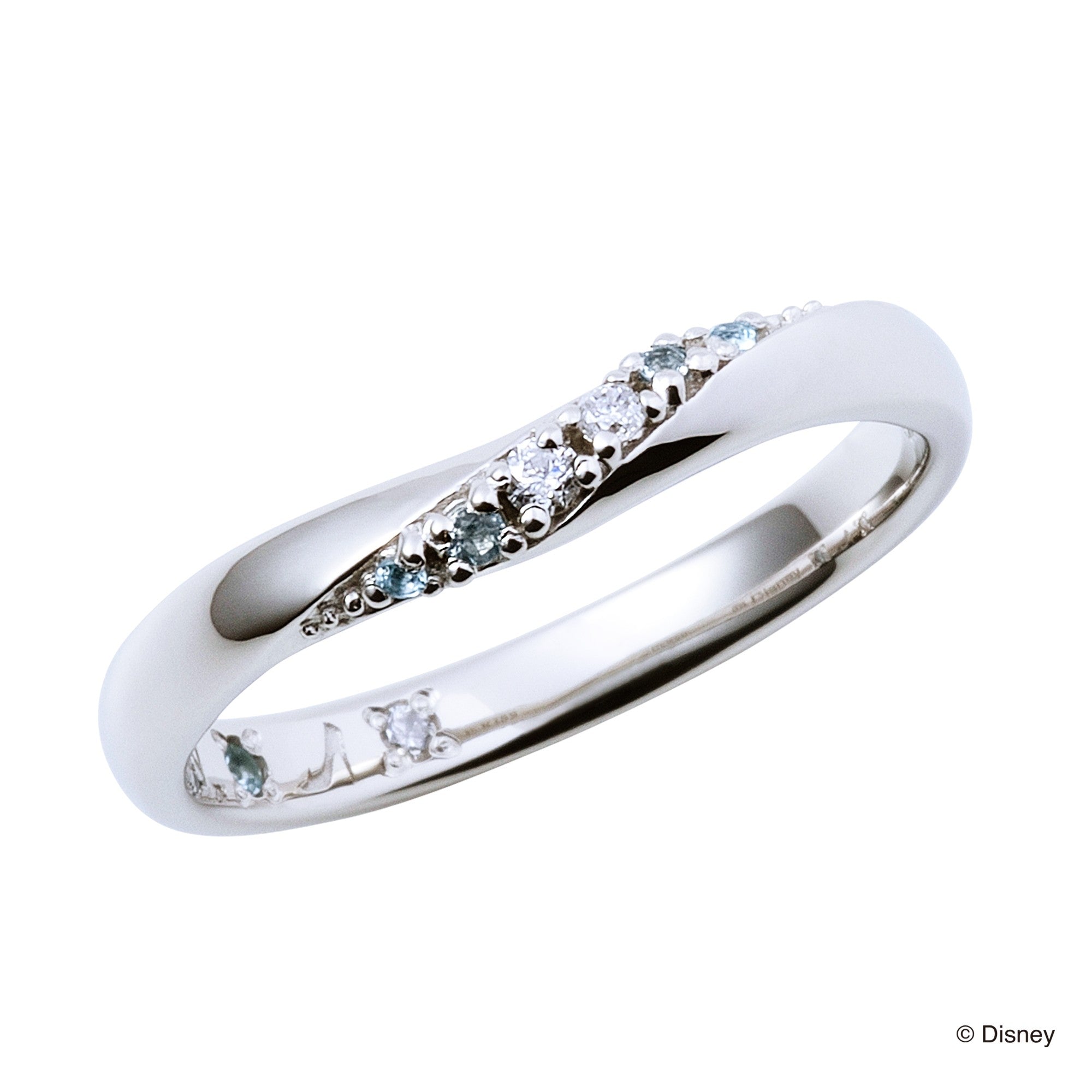 Disney プリンセス シンデレラ【ダイア】マリッジリング DI-7061117032 PT950(レディースのみ)
