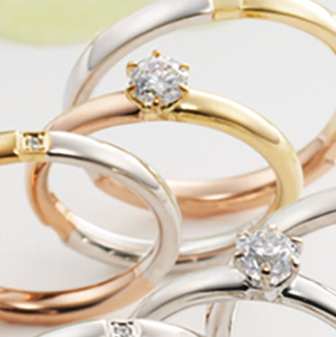 TRINITY 三位一体 MarriPre エンゲージリング K18YG•PG•WG 【ﾀﾞｲﾔ】