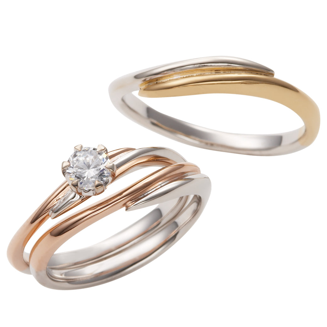 DUET 二重唱 MarriPre マリッジリング PT900H•K18YG