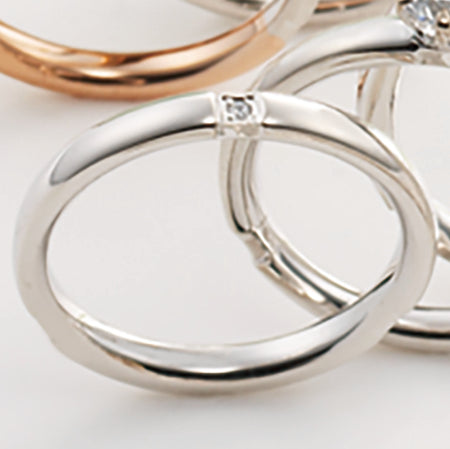 TRINITY 三位一体 MarriPre マリッジリング  PT900H 1psメレー【ﾀﾞｲﾔ】