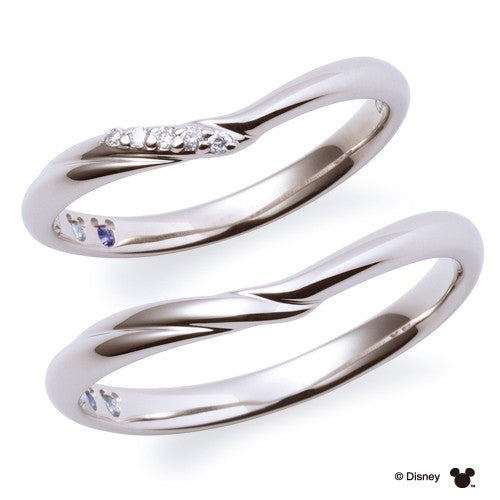 Disneyマリッジ リング 隠れミッキー PT950【ﾀﾞｲｱ】DI-7061104552