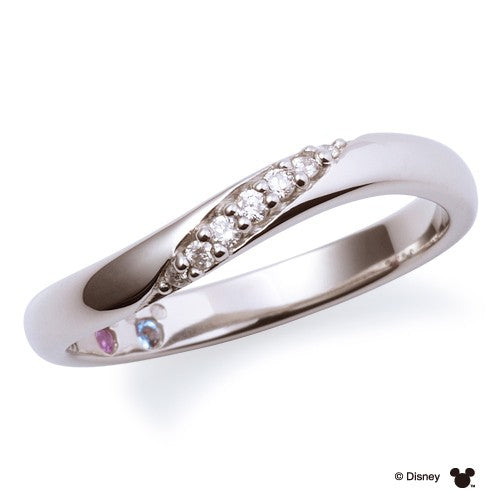 Disneyマリッジ リング 隠れミッキー PT950 【ﾀﾞｲｱ】DI-7061117012