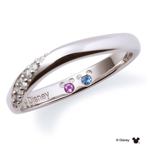 Disneyマリッジ リング 隠れミッキー PT950 【ﾀﾞｲｱ】DI-7061117012