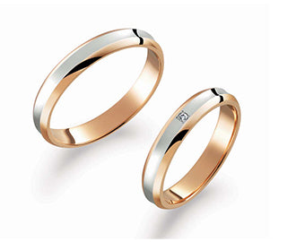 True Love マリッジ　M374D右側　PT900/K18PG【ﾀﾞｲｱ】