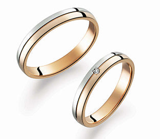 True Love マリッジ　M375D右側　PT900/K18PG【ﾀﾞｲｱ】