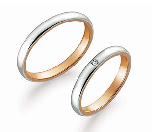 True Love マリッジ　M376左側　PT900/K18PG